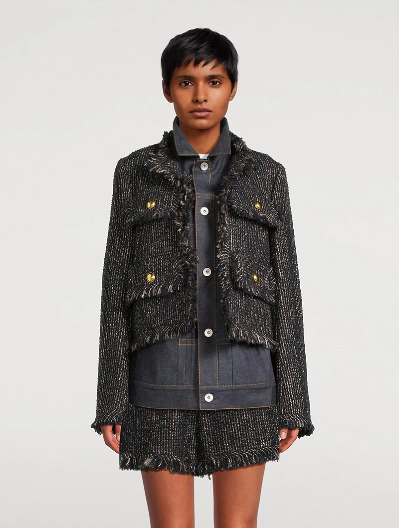 Tweed And Denim Jacket