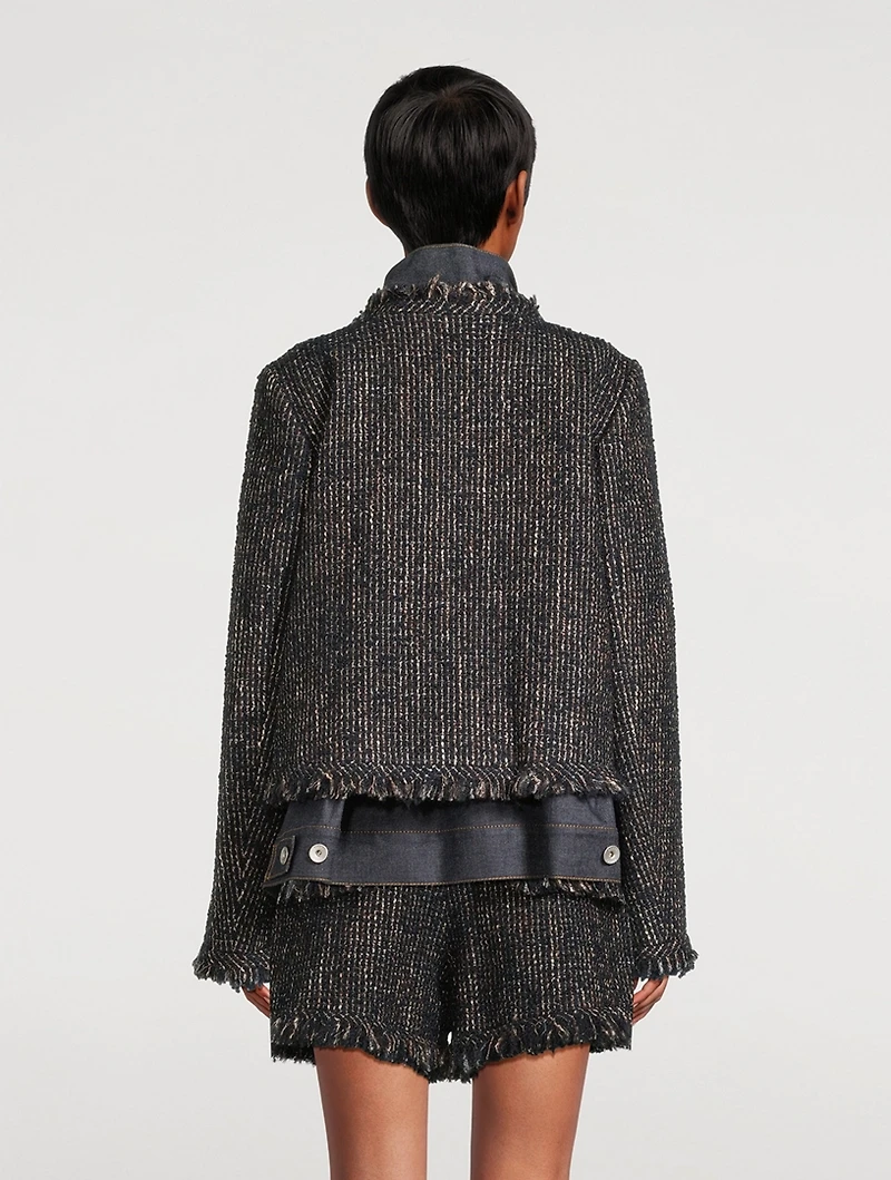 Tweed And Denim Jacket