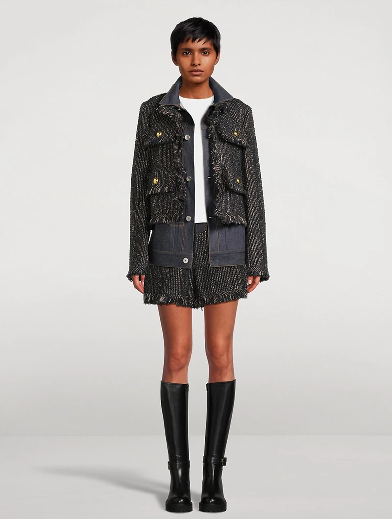 Tweed And Denim Jacket