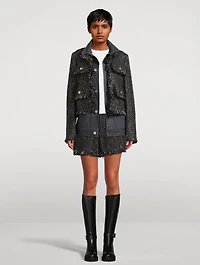 Tweed And Denim Jacket