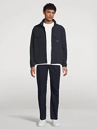 Washed Twill Slim Straight Pants