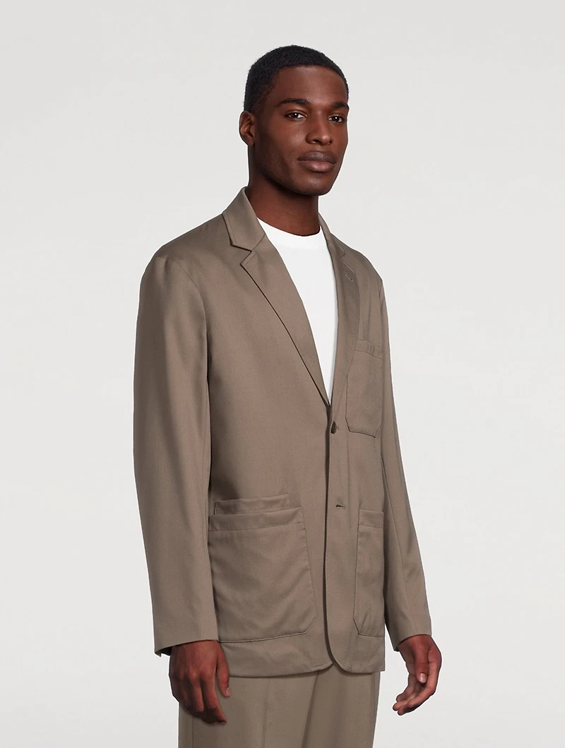 Wool Stretch Twill Sport Jacket