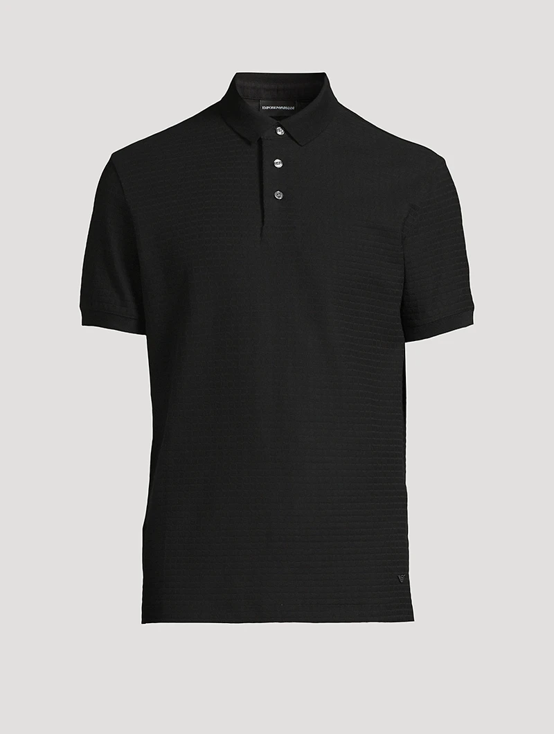 Jacquard Jersey Polo Shirt