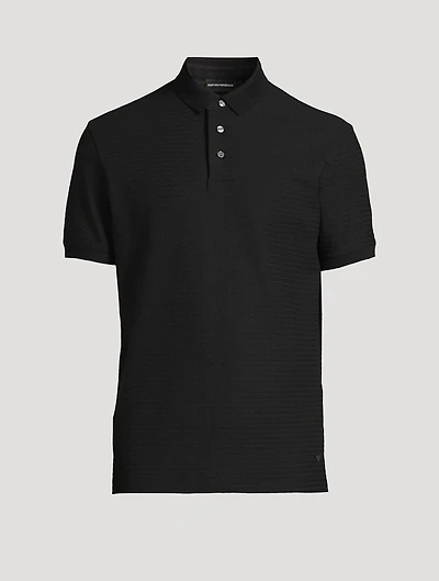 Jacquard Jersey Polo Shirt
