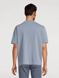Jersey T-Shirt With Leather Logo