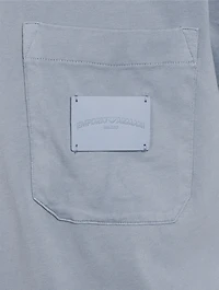Jersey T-Shirt With Leather Logo
