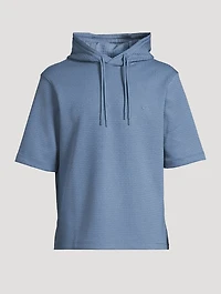 Jacquard Jersey Short-Sleeve Hoodie