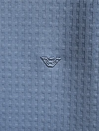 Jacquard Jersey Short-Sleeve Hoodie