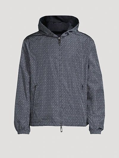 Reversible Nylon Blouson Jacket Majolica Print