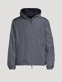 Reversible Nylon Blouson Jacket Majolica Print