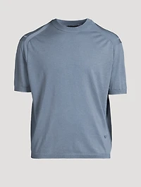 Wool-Blend Short-Sleeve Sweater