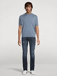 Wool-Blend Short-Sleeve Sweater