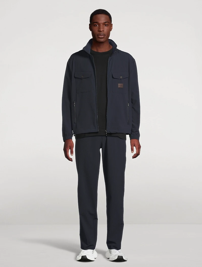 Nylon Seersucker Blouson Jacket