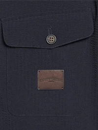 Nylon Seersucker Blouson Jacket