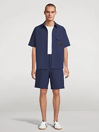 Nylon Seersucker Chino Bermuda Shorts