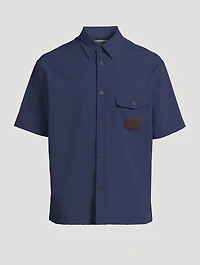 Nylon Seersucker Short-Sleeve Shirt