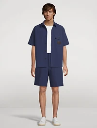 Nylon Seersucker Short-Sleeve Shirt