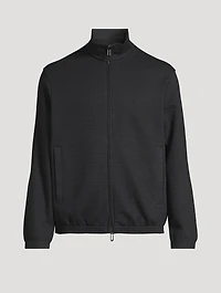 Jacquard Jersey Zip Sweatshirt