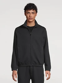 Jacquard Jersey Zip Sweatshirt