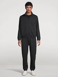 Jacquard Jersey Zip Sweatshirt