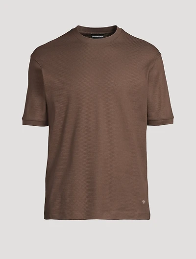 Jersey T-Shirt With Jacquard Motif