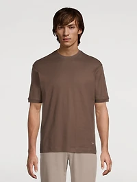 Jersey T-Shirt With Jacquard Motif