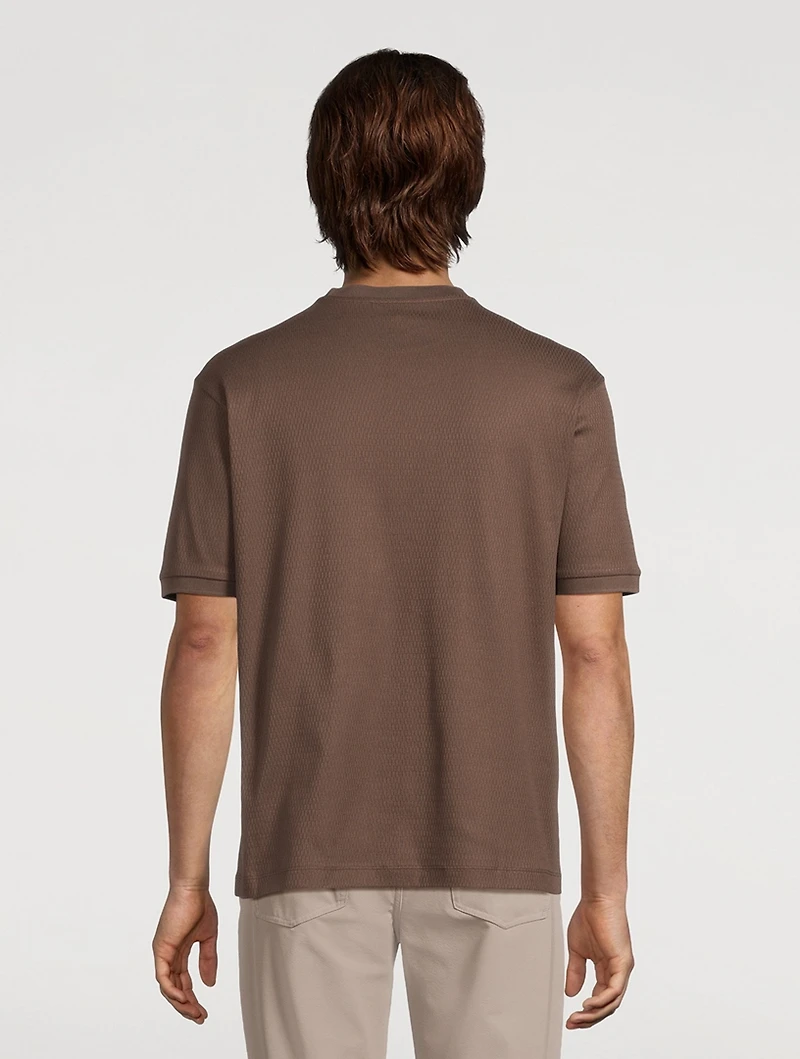 Jersey T-Shirt With Jacquard Motif
