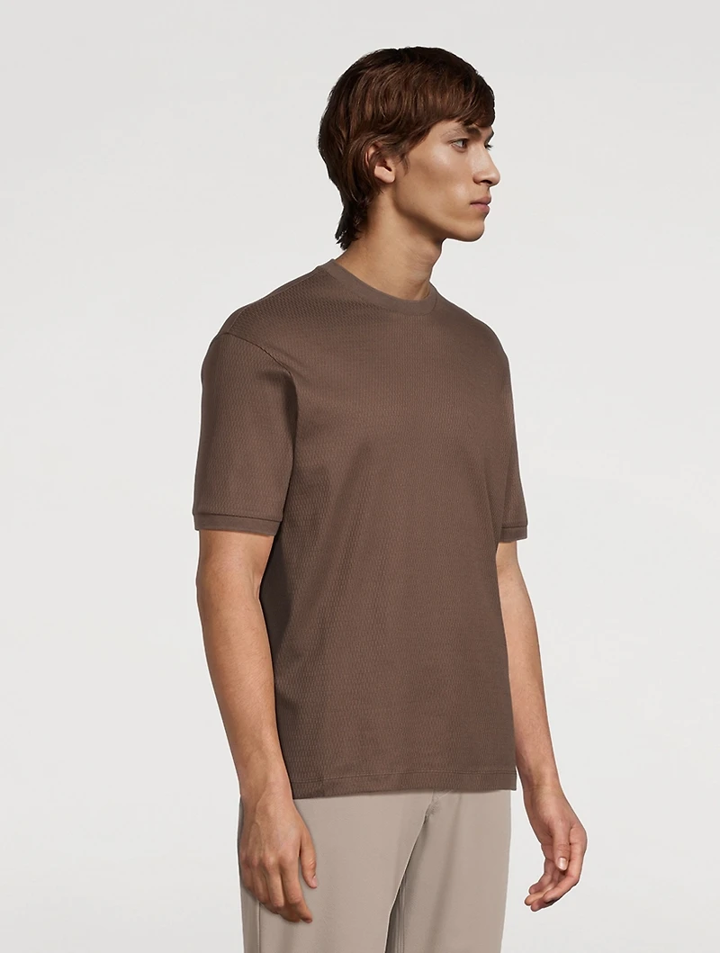 Jersey T-Shirt With Jacquard Motif