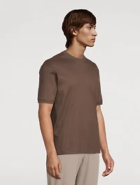 Jersey T-Shirt With Jacquard Motif