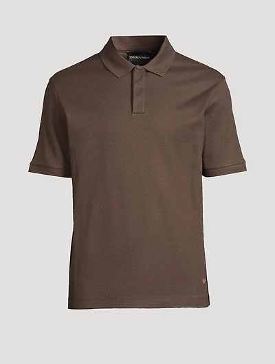 Jersey Polo With Jacquard Motif