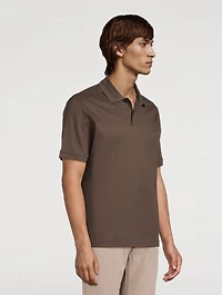 Jersey Polo With Jacquard Motif