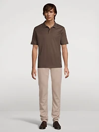 Jersey Polo With Jacquard Motif