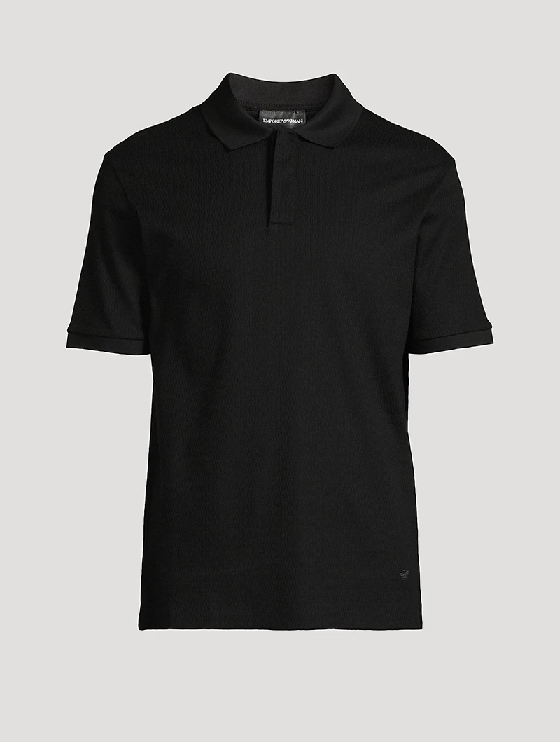 Polo Shirt With Jacquard Motif