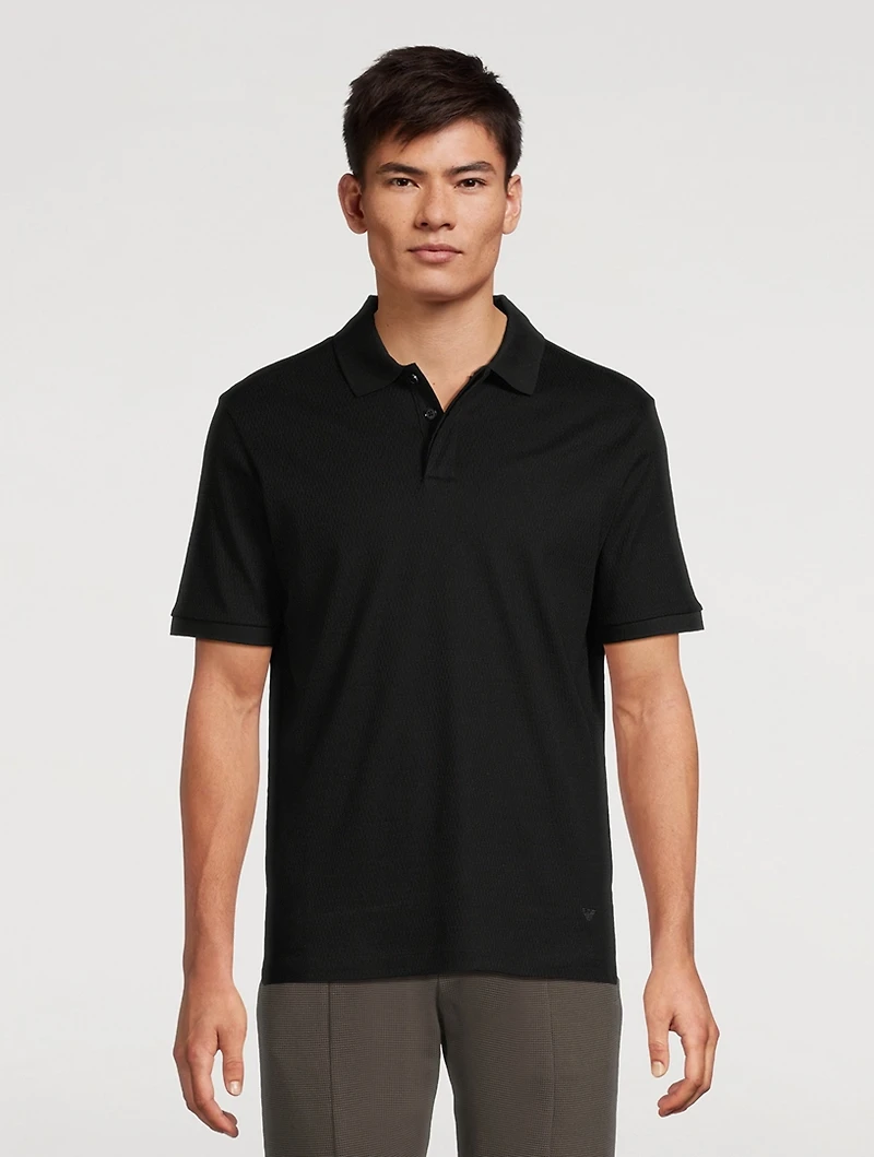 Polo Shirt With Jacquard Motif