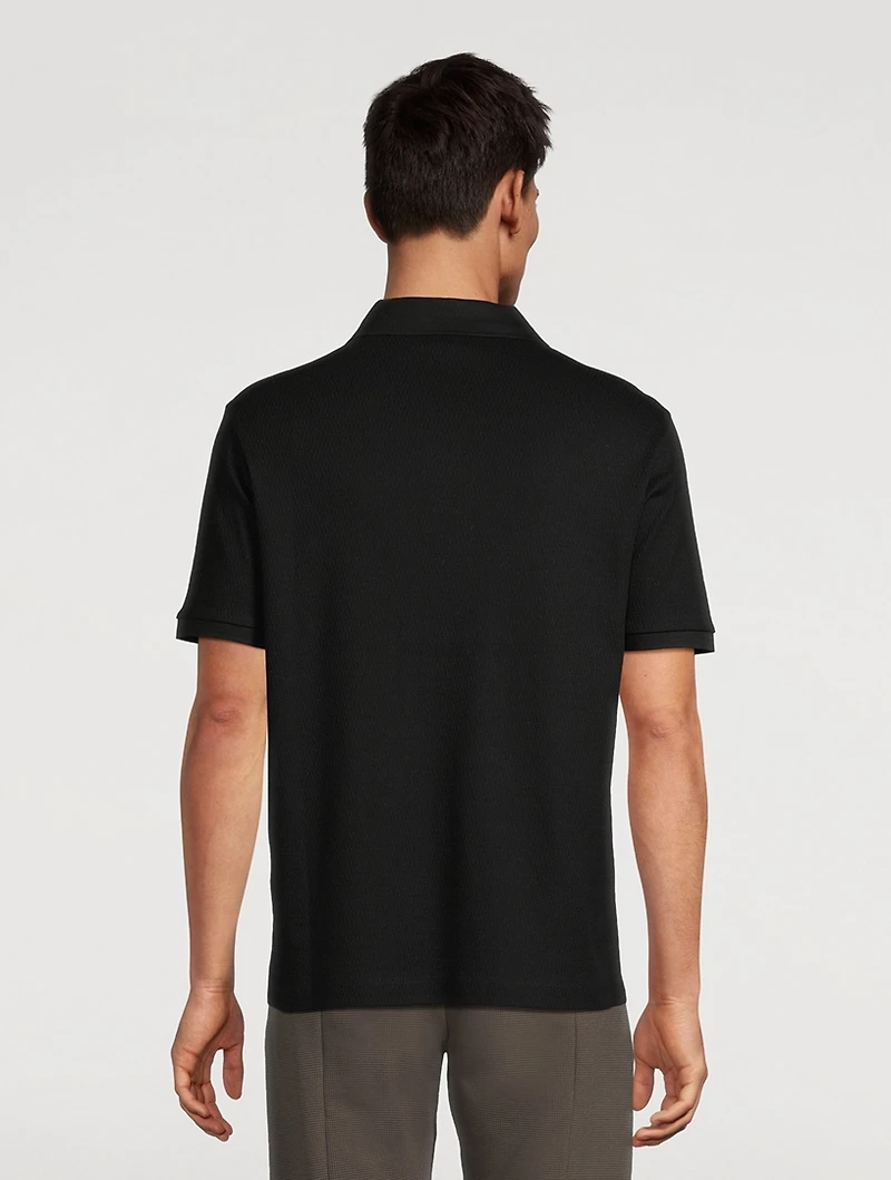 Polo Shirt With Jacquard Motif