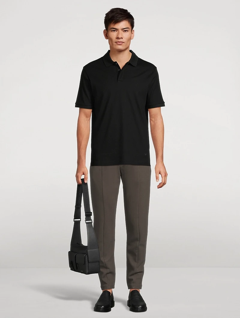 Polo Shirt With Jacquard Motif