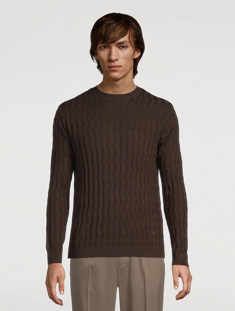 Wool-Blend Jacquard Sweater