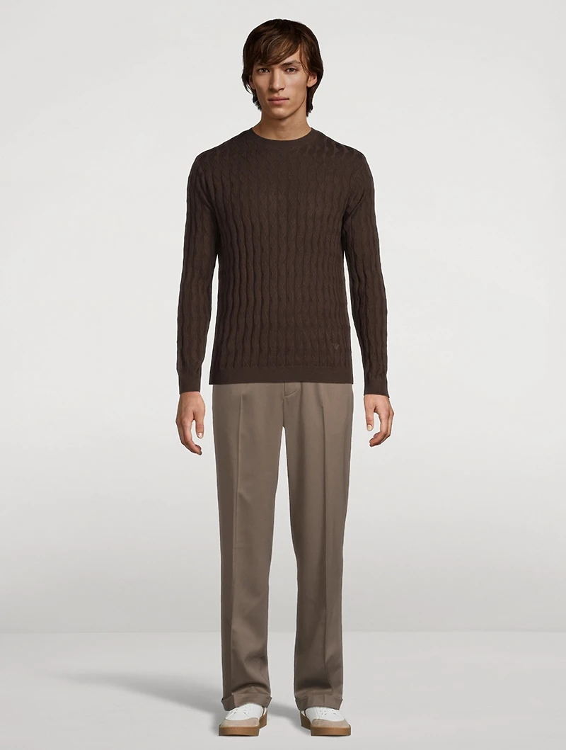 Wool-Blend Jacquard Sweater