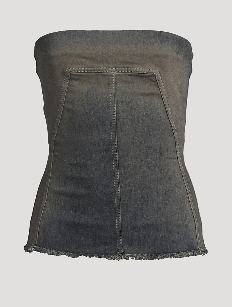 Concordians Denim Bustier Top