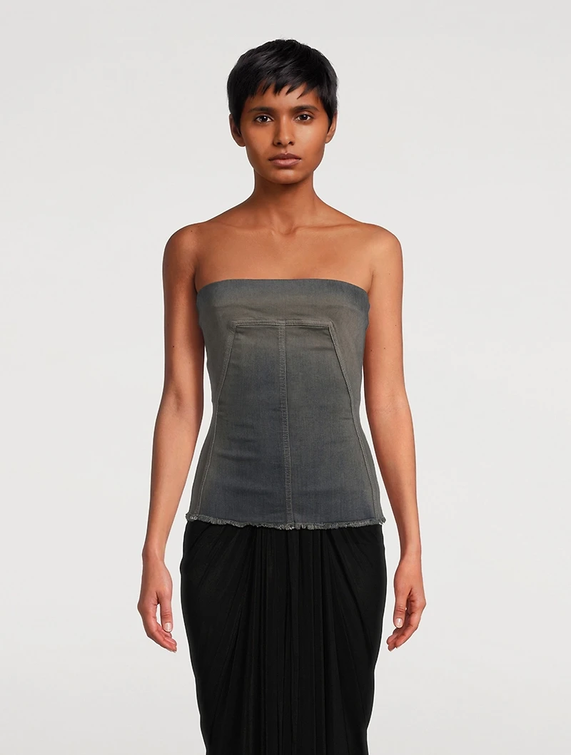 Concordians Denim Bustier Top