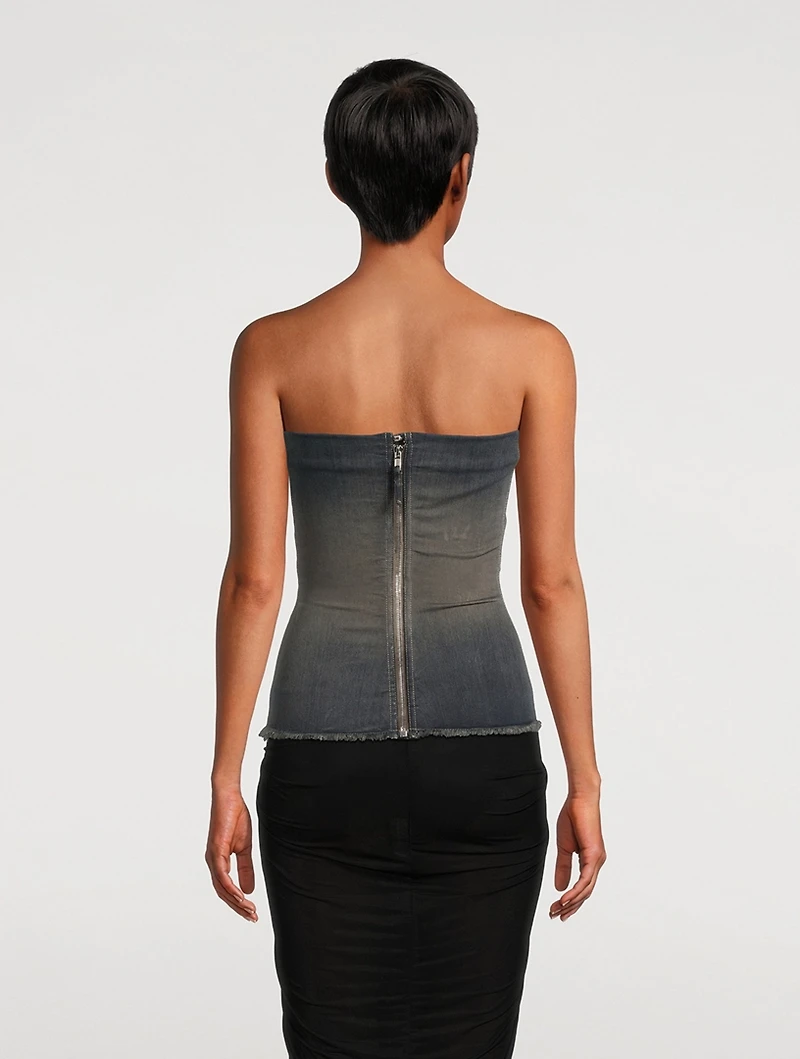 Concordians Denim Bustier Top