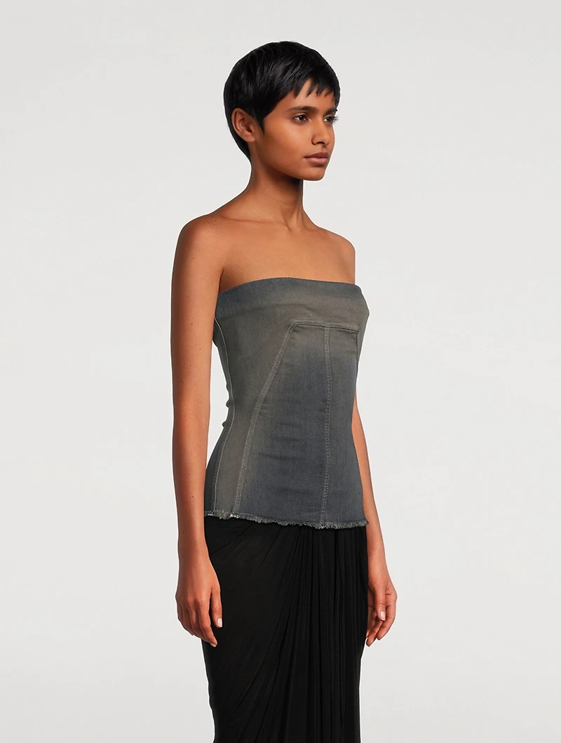Concordians Denim Bustier Top
