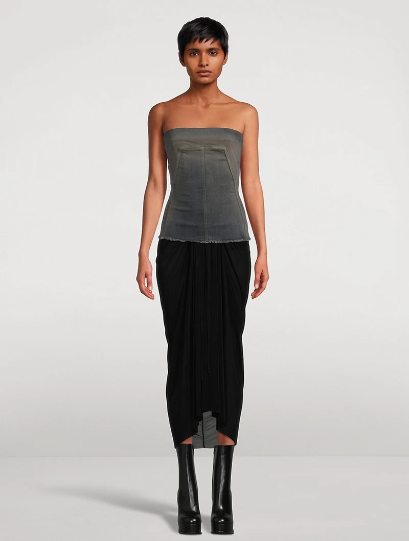 Concordians Denim Bustier Top