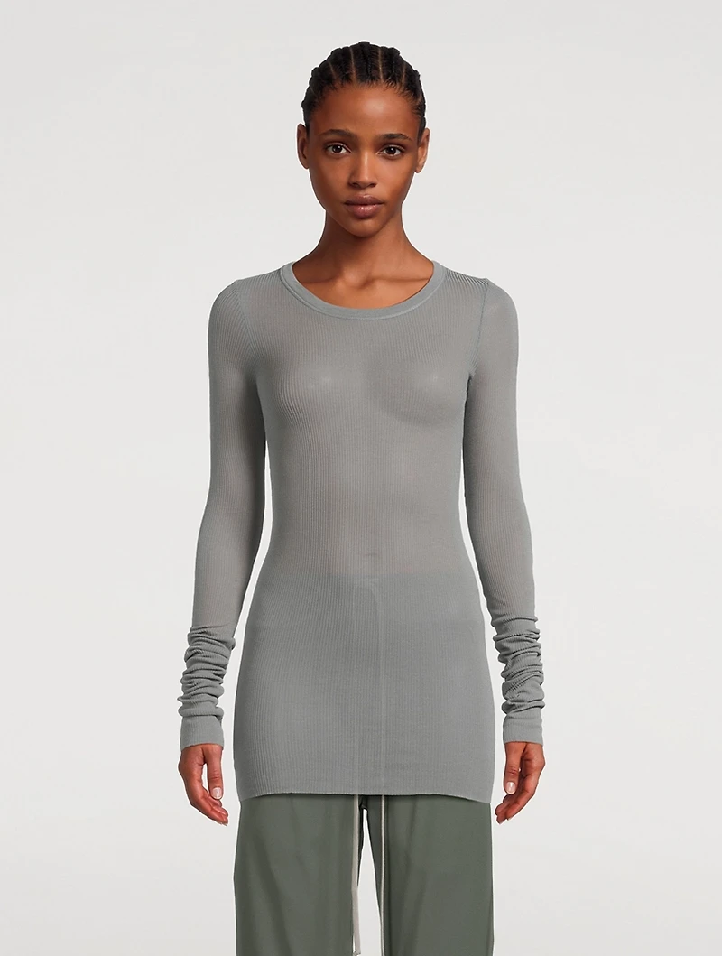 Ribbed Long-Sleeve T-Shirt