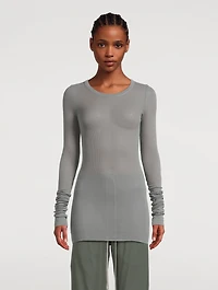 Ribbed Long-Sleeve T-Shirt