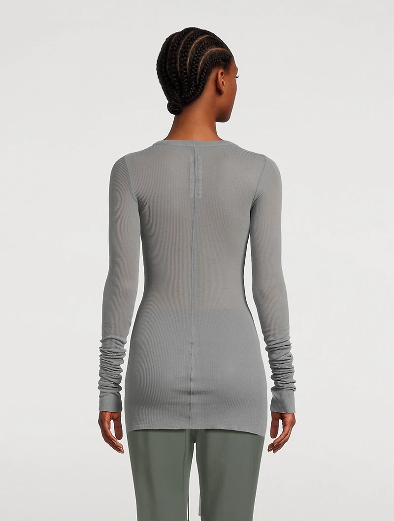 Ribbed Long-Sleeve T-Shirt