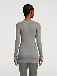 Ribbed Long-Sleeve T-Shirt