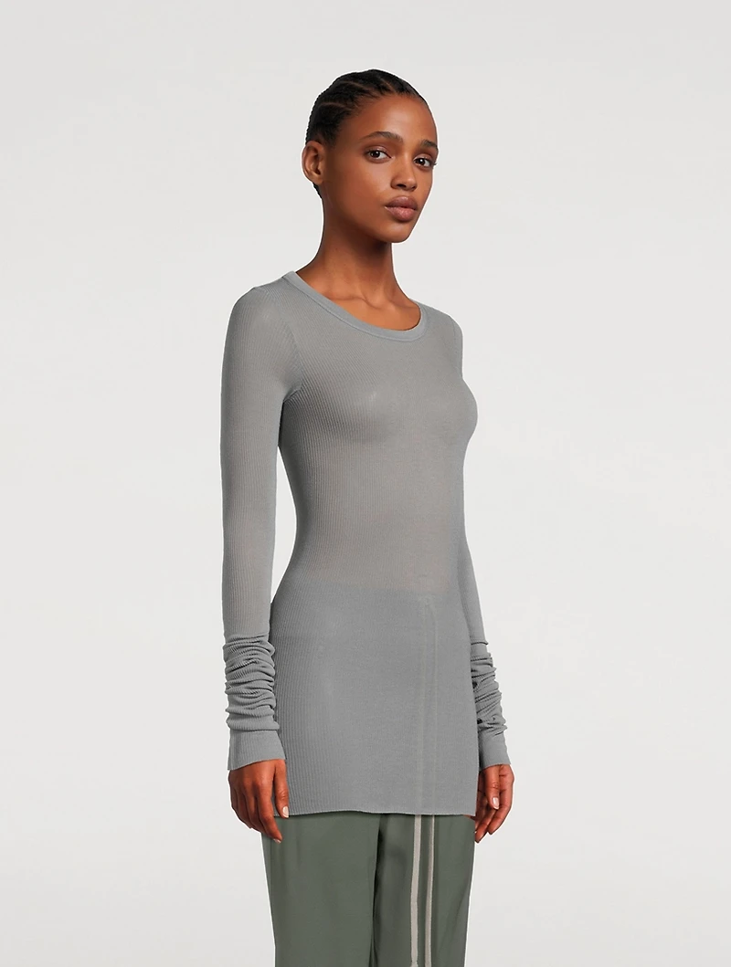 Ribbed Long-Sleeve T-Shirt