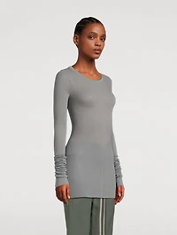 Ribbed Long-Sleeve T-Shirt