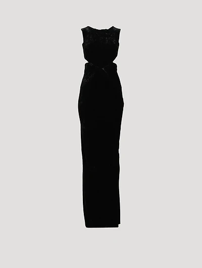 Concordians Velvet Backless Gown